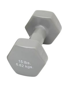 Dumbell Weight Color Vinyl Coated 15 Lb