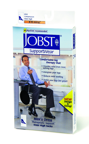 Jobst For Men 8-15 Over-The-Calf Sock Navy Small