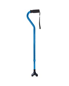 Cane  Offset  Blue Jay Blue with Foam Handle